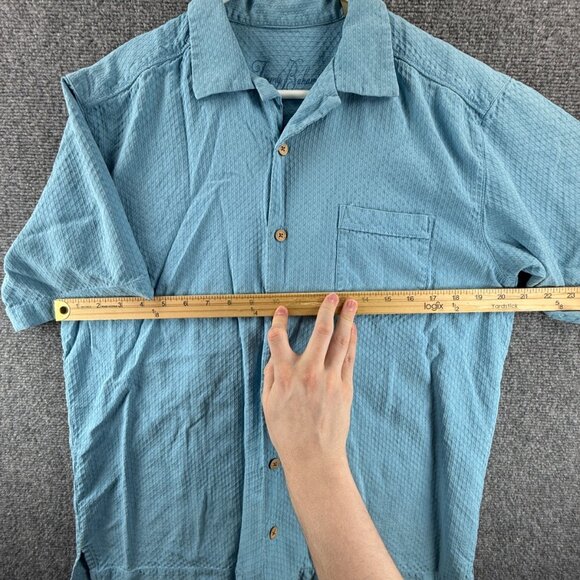 Tommy Bahama THATS HOW I ROLL GOLF Graphic Print Silk Rayon Cotton Small Blue - Picture 8 of 12